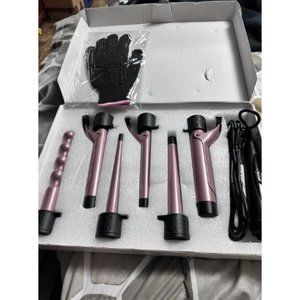 6-IN-1 Curling Iron, Professional Instant Heat Up Hair Curling Wand Set